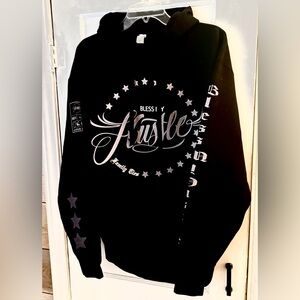 Family Ties Clothing Co. “Bless My Hustle” LG Hoodie. NWOT
